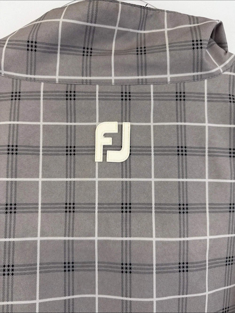 FootJoy HydroLite Gray Plaid Waterproof Golf Rain Jacket PGA Logo XL